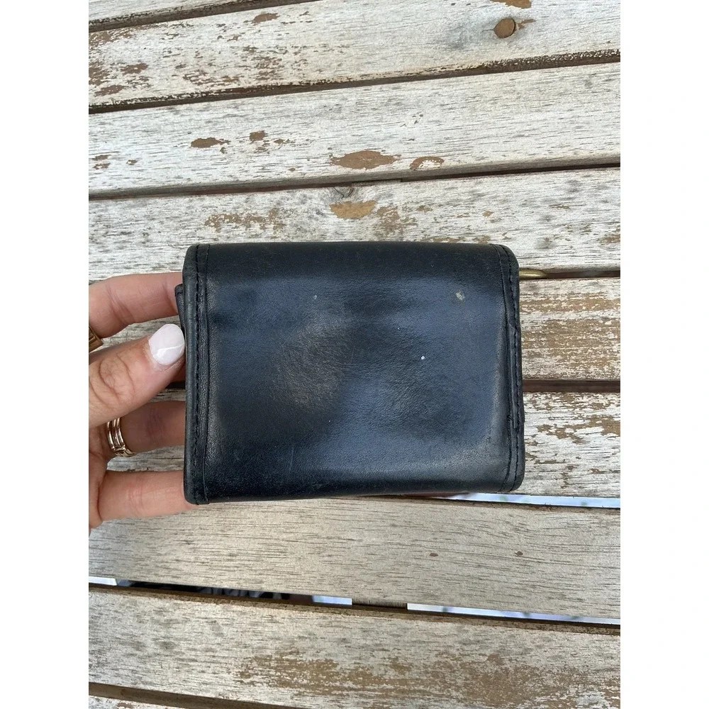 Vintage Coach 7219 Black  Multifunction Purse Wallet WITH Keychain Bag‎ Charm
